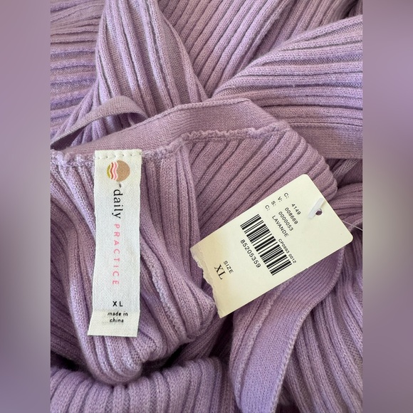 Daily Practice **PURPLE** by Anthropologie Bell-Sleeve Sweater Mini Dress - Picture 4 of 13